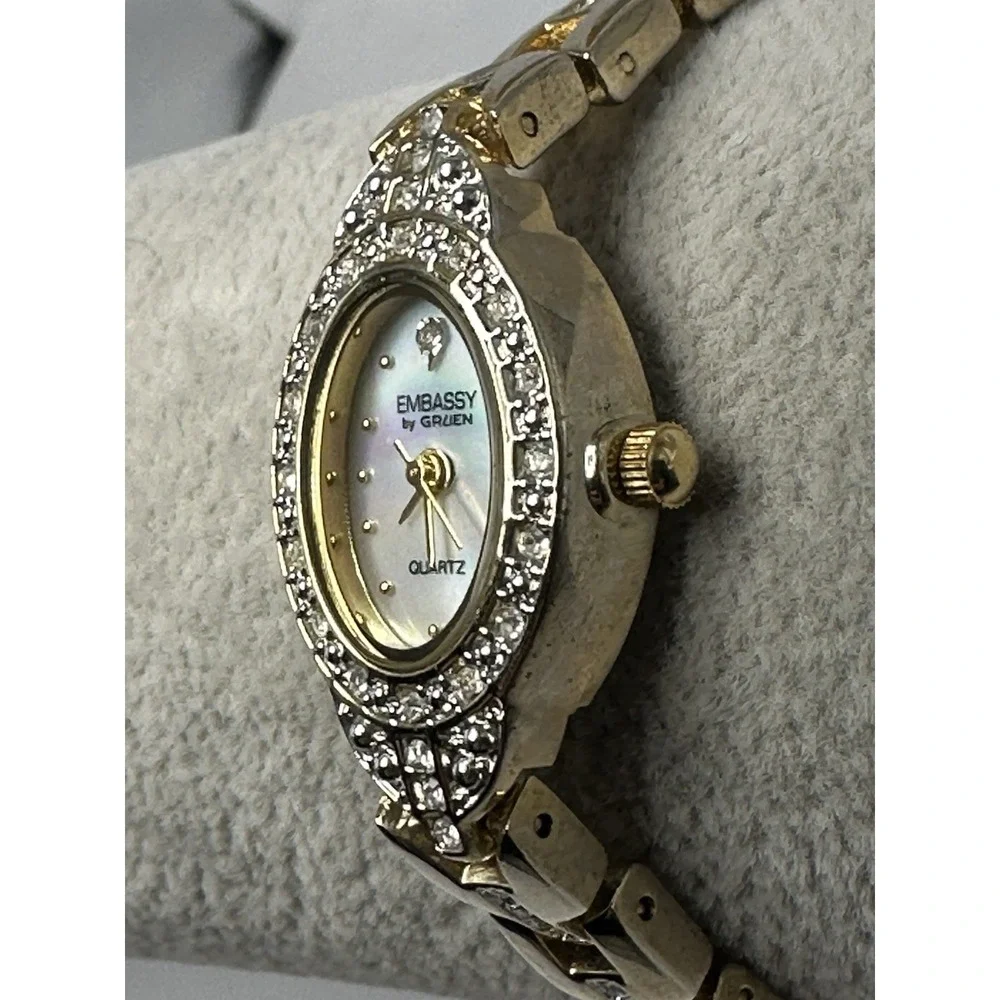 Embassy By Gruen GEM406 New Battery‎ Ladies MOP Watch 18MM 7